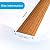 Floor Transition Strip Self Adhesive Laminate Floor Strip Threshold Seam Cover Strip Vinyl Door Floor Trim Elegant Wood Grain Design 2" Wide (6.6FT Brown Wood Grain)