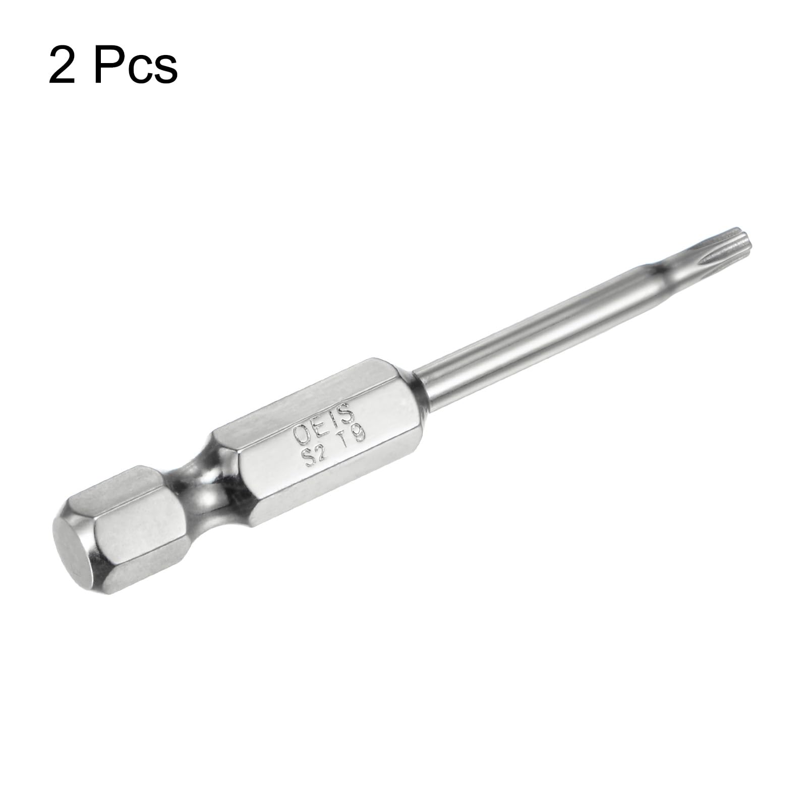 QUARKZMAN 2pz T9 Bit Torx di Sicurezza 1/4" Gambo Esagonale 2" Lungo Acciaio S2 Magnetica Antimanomissione Star Bits Cacciavite Testa Torx con Foro per Rimuovere Viti Fissaggio