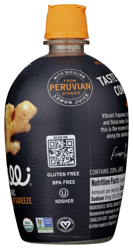 Miniatura 4 de Ingrilli Mezcla de jengibre orgánico para apretar, botella de 7 onzas líquidas (6 unidades)