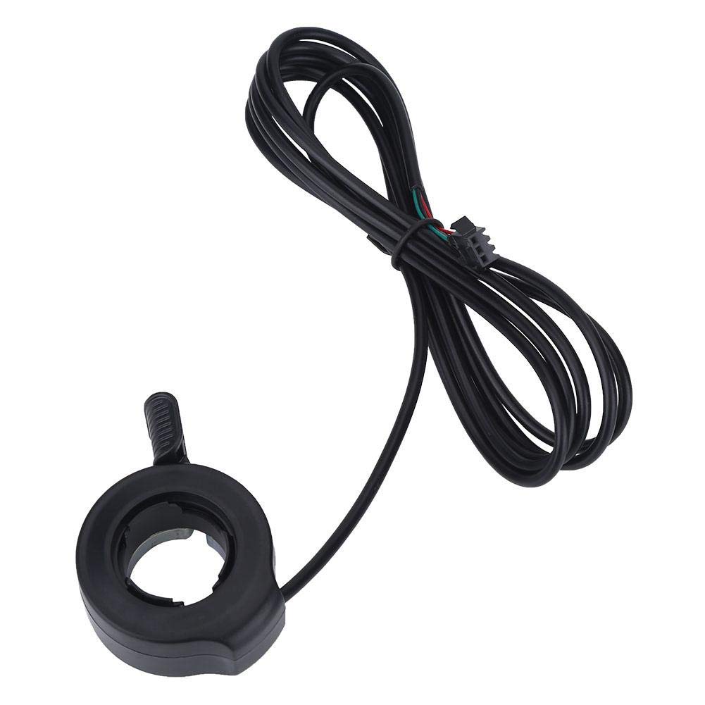 Qiter Black Scooter Throttles, Thumb Throttle Grip Speed Control 3 Wires Thumb Throttle On Left/Right Handle For E-Bike Electric Bike Scooter Thumb Throttle Control Accessories