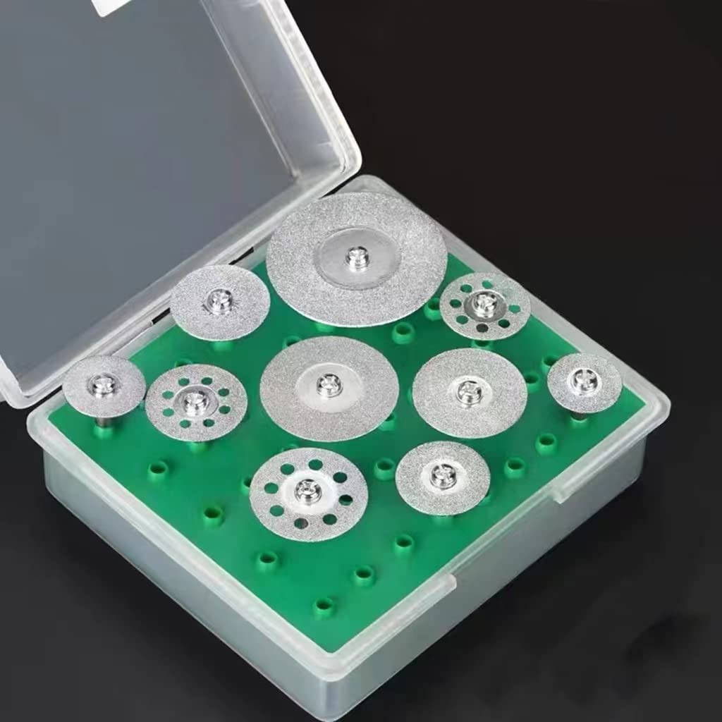 (Cut-Off Wheel Blades Set(Green)) - Diamond Cutting Wheel, 10PCS 0.3cm Diamond Cutting Discs Cut-Off Wheel Blades Set for . Rotary Tool(Green)