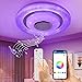 WAYRANK LED Deckenleuchte Farbwechsel mit Bluetooth Lautsprecher, RGB Dimmbar Lampen Deckenlampe mit Fernbedienung und APP-Steuerung für Schlafzimmer Wohnzimmer,36W