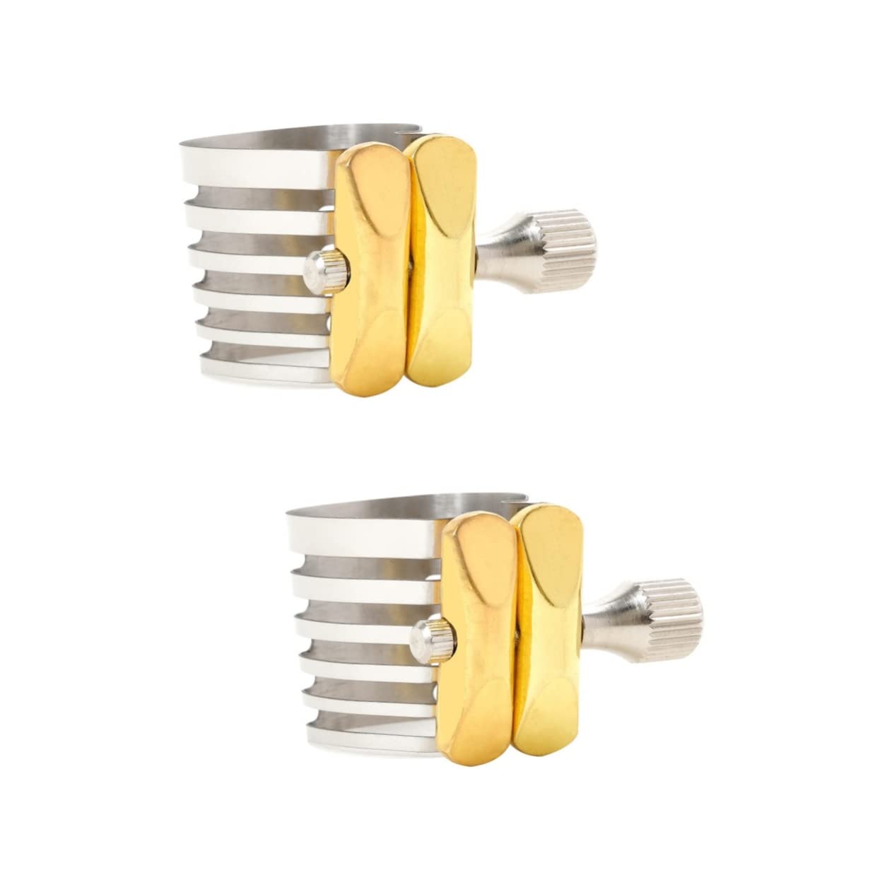 Totority 2pcs Saxophone Clip Saxophone Sax Adjustable Clamp for Sax Metal Clip Wind Instrument Accessory