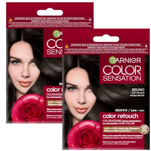 Garnier Color Sensation Retouch Retouch für das Haarwachstum ohne Ammoniak in nur 10 Minuten (braun, 2 Einheiten) Garnier Color Sensation Retouch Retouch für das Haarwachstum ohne Ammoniak in nur 10 Minuten (braun, 2 Einheiten)