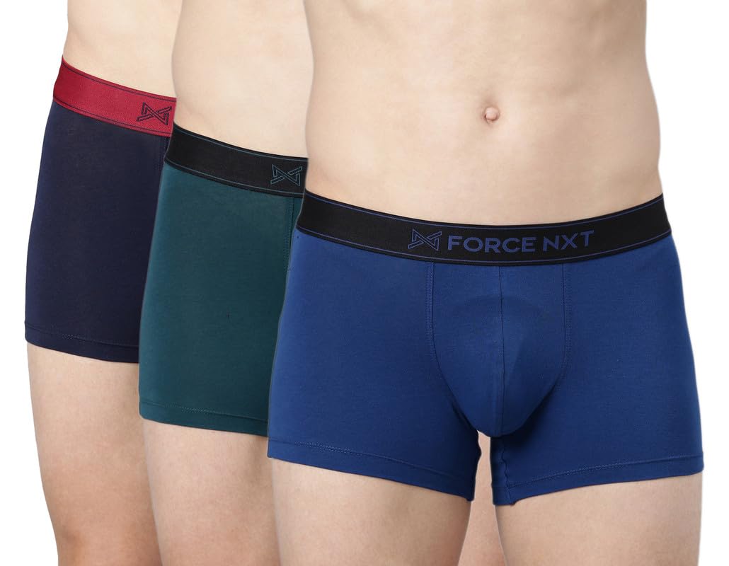 Sponsored Ad - Force NXT Mens Assorted Pack of 3 Flexz Era Trunk M (8905203686575_MNFL-45-R3-ASST-C2-PO3_M)