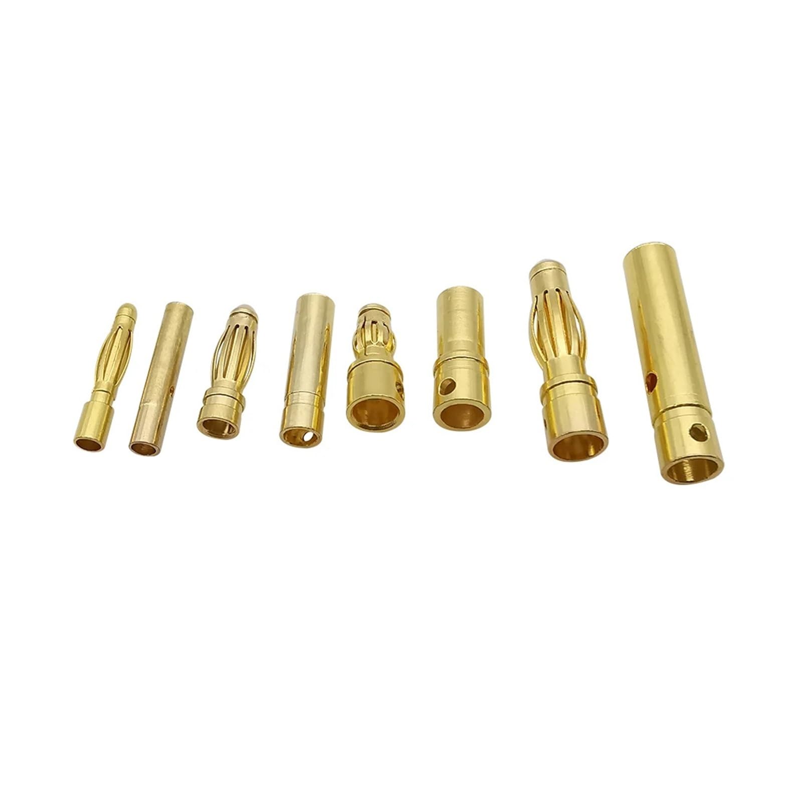 2mm 3mm 3.5mm 4mm Bullet Banana Plug Gold-Plated Banana Male Female Connector Battery Plugs Kits for RC Battery Parts DIY(2.0mm,2Pair)