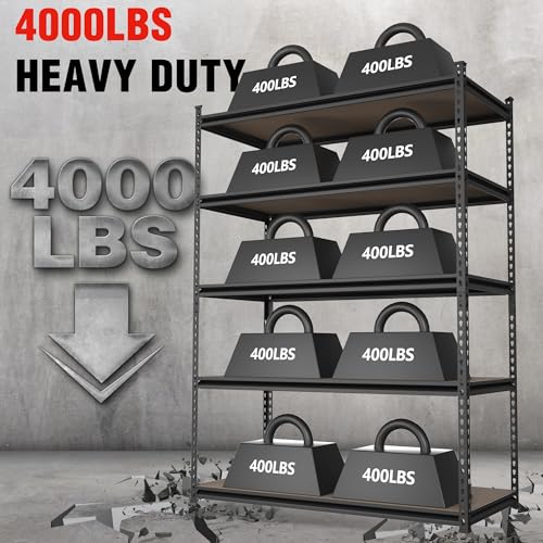 Image of WORKPRO 5-Tier Shelving with Particle Board, 72 inch Hx36 Wx18 D, 4000LBS Load