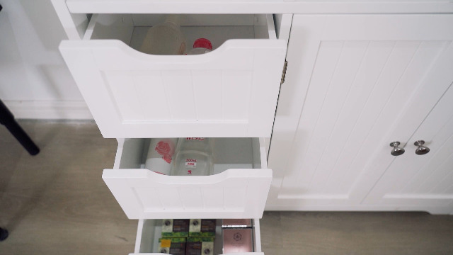 Armoire Rangement Salle De Bain 60 × 30 × 107 Cm, 3 Tiroirs 2 Casiers 4 Crochets Étagère Réglable - Meuble de rangement salle de bain Armoire Rangement Salle De Bain 60 × 30 × 107 Cm, 3 Tiroirs 2 Casiers 4 Crochets Étagère Réglable - Meuble de rangement salle de bain