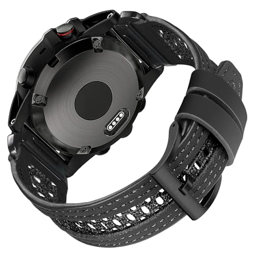 HEMSUT Compatible with Garmin Watch, 22mm Breathable Mesh Strap for Fenix 8 47mm /7/7 Pro/6/6 Pro/5/5 Plus/E 47mm, MARQ Athlete, Instinct 2, D2 Delta S/Descent G1, Approach S60/62/S70 47mm, Forerunner Quatix 6/5