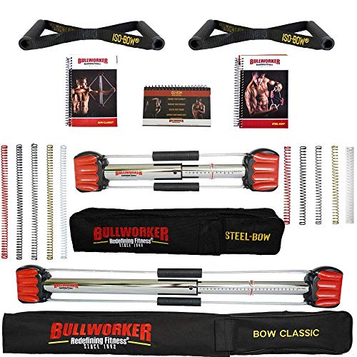 Bullworker Power Pair Bow Classic Steel Bow and ISO-Bow Isometric Exercise Equipment for Total Body Fitness and Functional Fitness