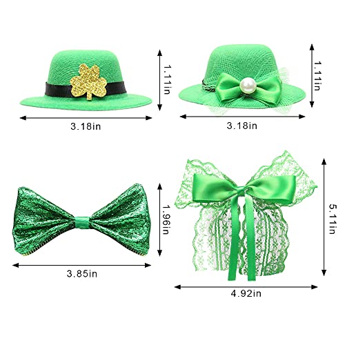 Chapeaux de léprechaun verts pour bouteille de vin : lot de 4 décorations durables Saint-Patrick - 3