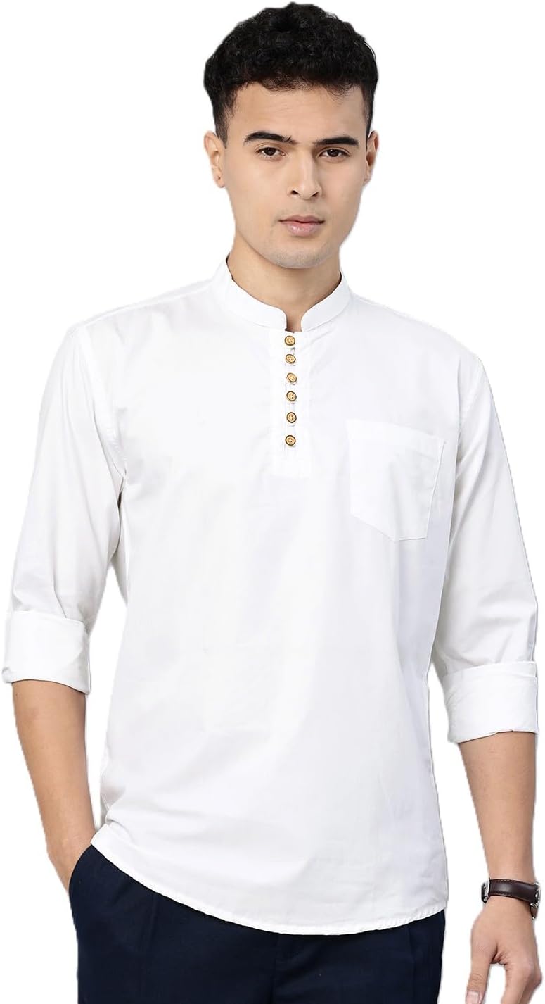 Men's Cotton Regular Fit Casual Kurta