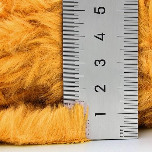 Image of NICEEC Faux Fur Yarn Super Soft, Chunky & Fluffy, Eyelash Yarn for Crochet & Knitting(Total Length 210yds /10.6oz) - Pumpkin /300g