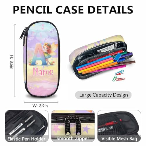 Custom Kids Backpacks, 3 in 1 Fairy School Backpack Set for Girls Students, Personalized Monogram Bookbag with Lunchbag Matching Combo for Preschool Elementary, Back to School Supplies4