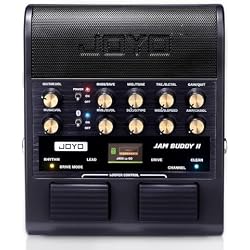 JOYO 10W Portable Electric Guitar Amp Multi-Effects Pedal Combo Amplifier with Footswitch,14 Amp Models,3-Band EQ,36 Drum Patterns & Looper,OTG Recording,Bluetooth for Practice(JAM Buddy II, Black)