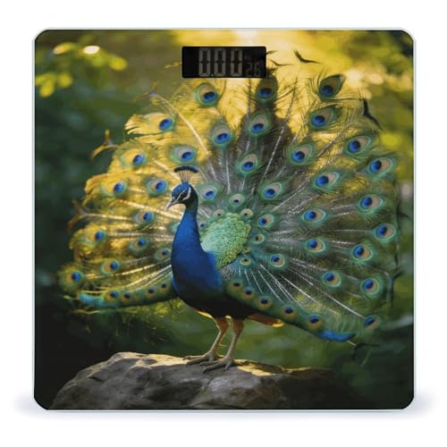Báscula digital de baño con pantalla LED clara, vidrio templado miniatura 1