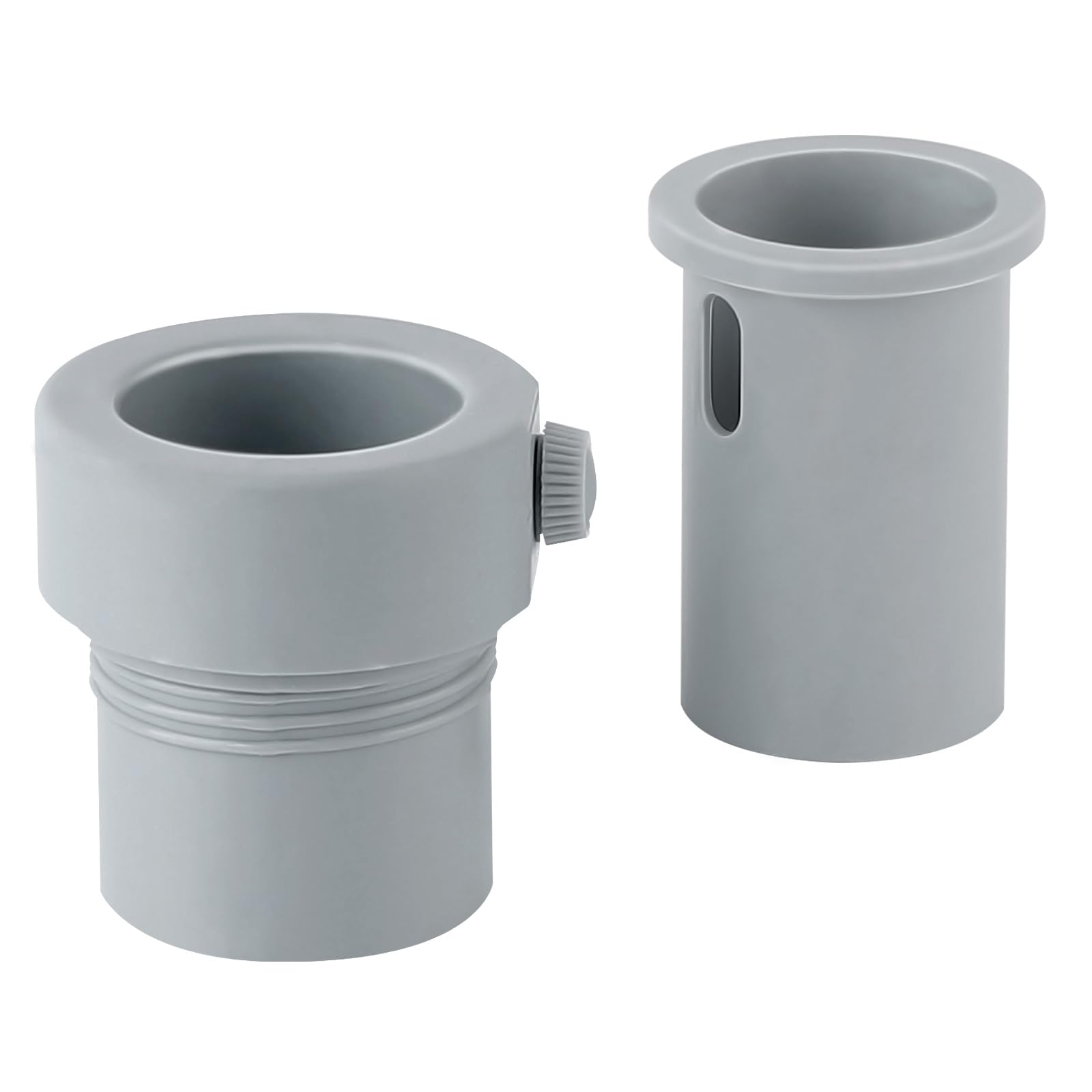 Umbrella Pole Stabilizer Lyreh Pool Adapter Set, White Deck Pools Sleeves  Insert Fits 1.5 Inch \u0026 1.35 Inch Single Threaded Umbrellas For Baja  Waterways AquaStar Umbrella Pole Replacement, image size:1600x1600