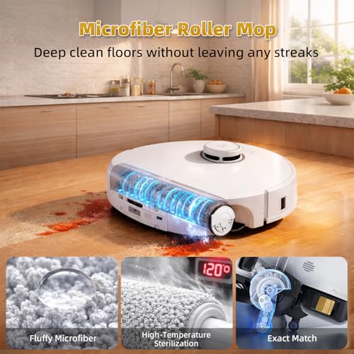 Image of 24 Pack Replacement Accessories for Roborock Qrevo Curv 2 Flow Robot Vacuum | 2 Pairs Main Brushes 2 Roller Mops 4 HEPA Filters 6 Side Brushes 6 Dust Bags 1 Cleaning Brush 1 Screwdriver