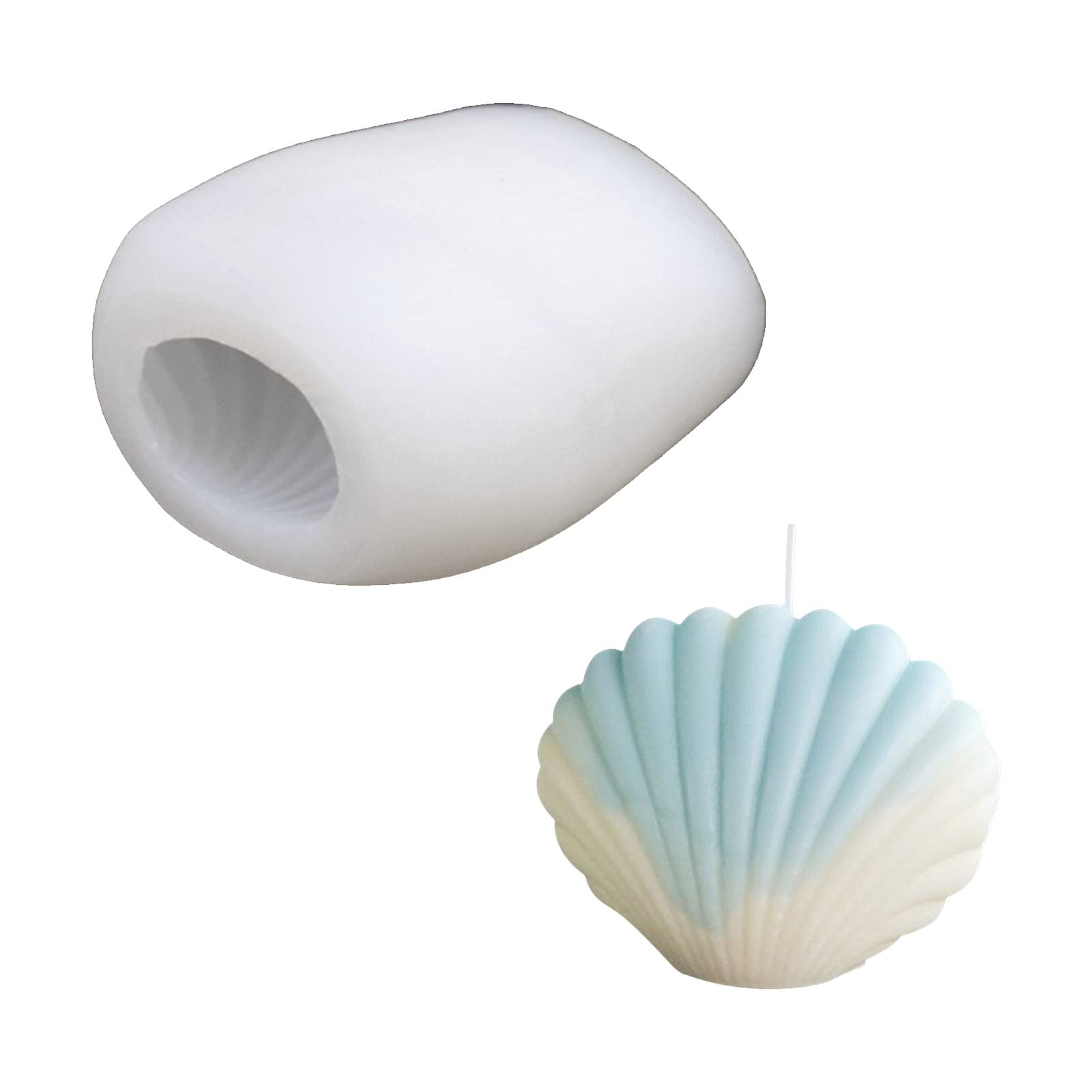 Alksubbm Creative Non-stick 3D Silicone Mold Molds for Shell Plaster for Gypsum Abra Silicone