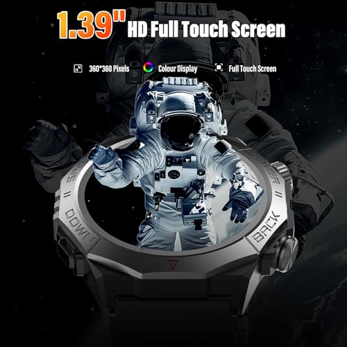Image of Military Smart Watches for Men(Answer /Make Calls), 1.39 inchHD Fitness Watch, 24 /7 Heart Rate Sleep Monitor, Smart Watch for Men 110+ Sport Modes, 30Day, IP68 Waterproof Smartwatch for Android iOS