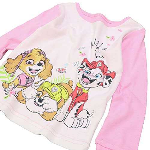Nickelodeon Girls' Paw Patrol | Baby Shark | Blue's Clues & You 4-Piece Snug-Fit Cotton Pajamas Set, Wild and Free 2, 2T3