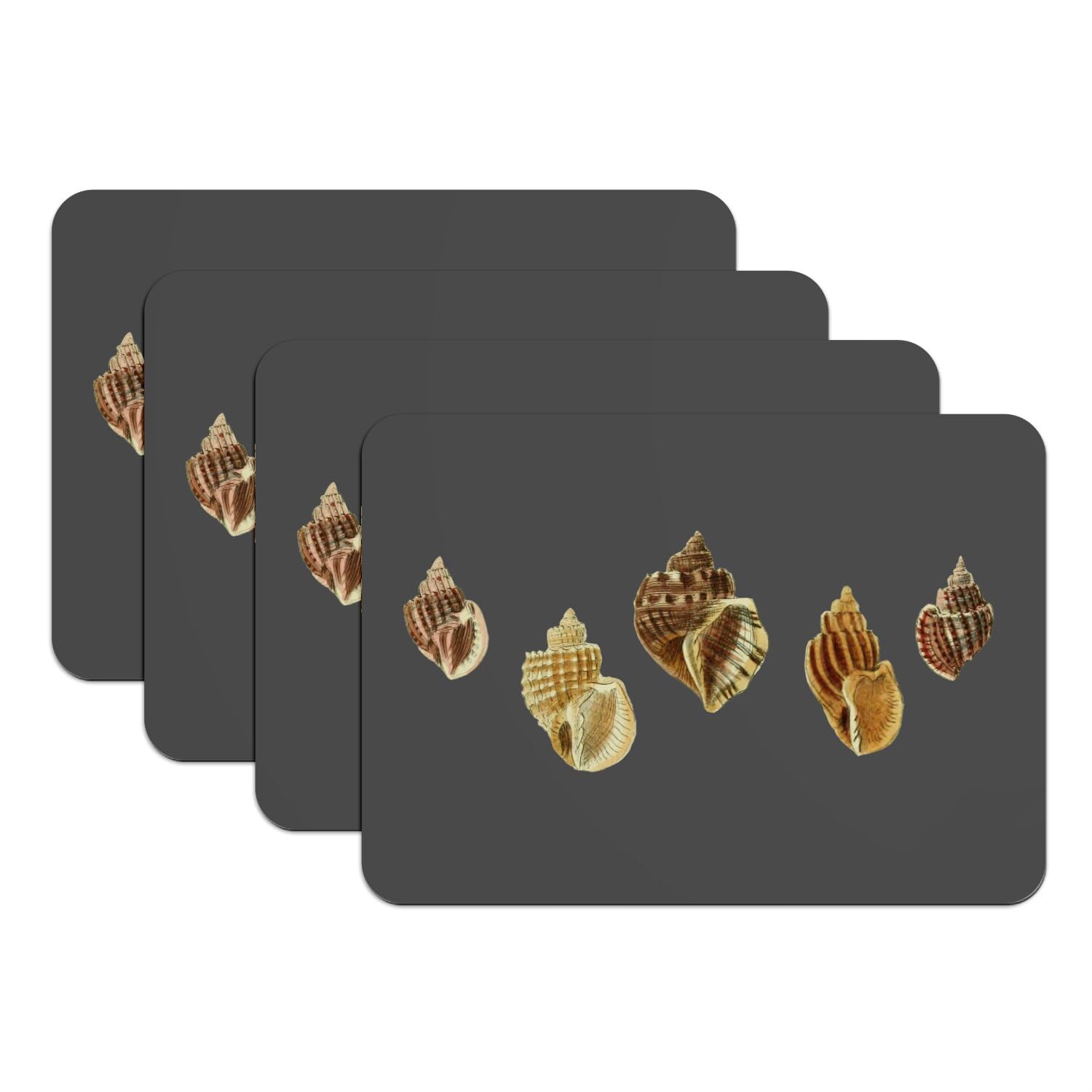 Set de table grand format 39,5x28,5 cm motif escargot biologie lot de 4