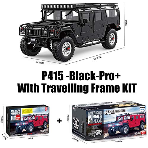 1/10 Us Gm Hummer H1 Military Truck 4Wd Crawler Rtr Pro With Travelling Frame Black #TOP1