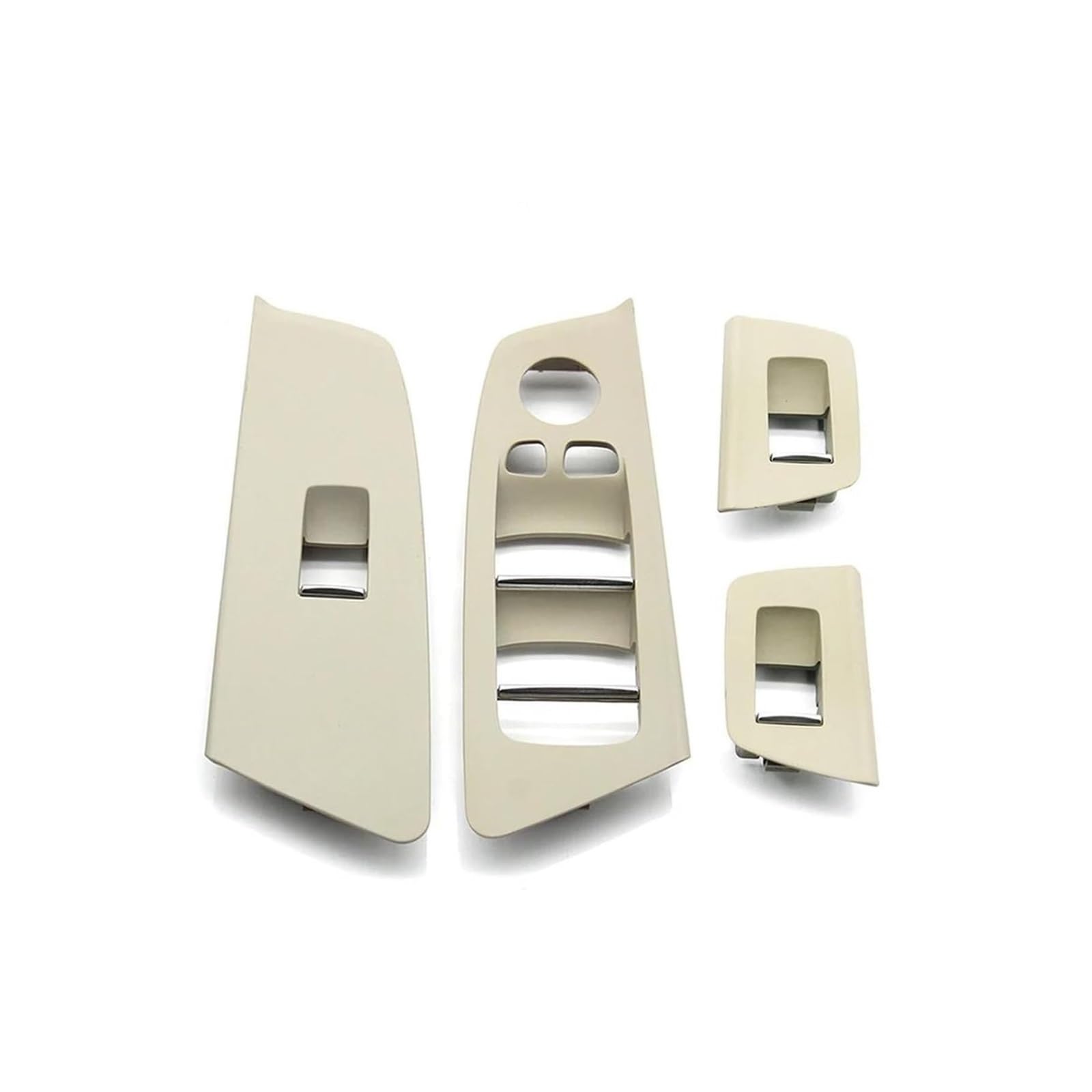 Fangziqq Oyster 4Pcs Set For 5 Series M5 G30 G31 F90 525 528 Rhd Interior Car Front Rear Door Window Lift Switch Panel Cover Trim Car Inner Door Handle(Oyster 4Pcs Set)