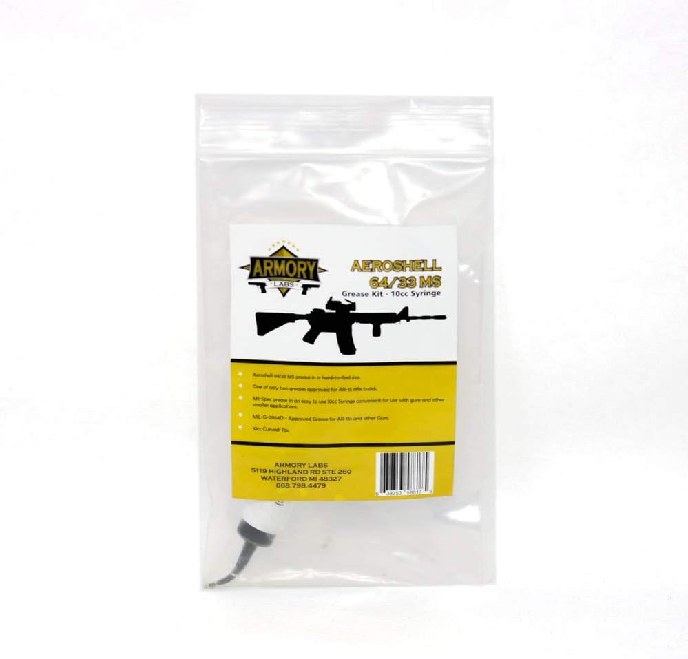 Aeroshell 33 MS Grease Kit - 10cc Syringe (Specifically Sized for Gun Owners and Builders) , Best Gun Grease. MIL-G-21164D