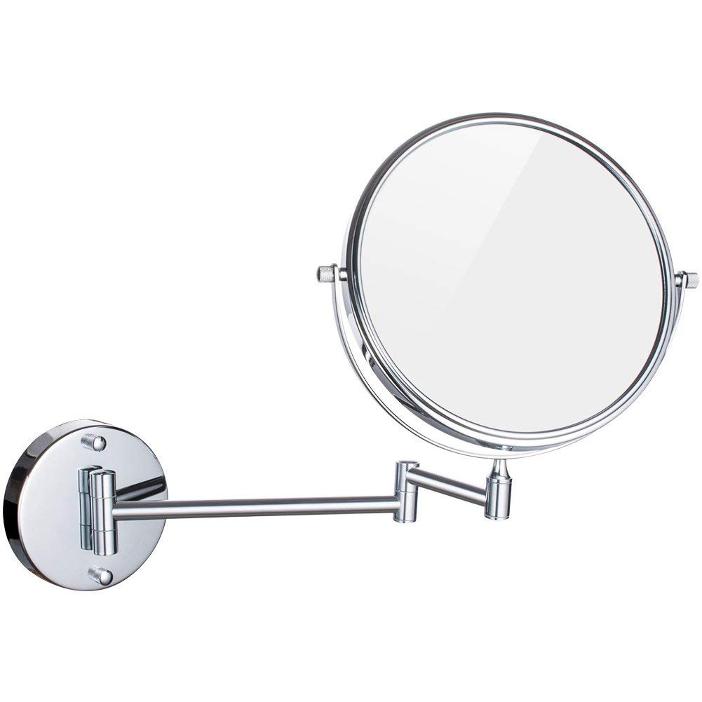 Miroir grossissant 3X mural avec double face pivotante pour un rasage précis de près
