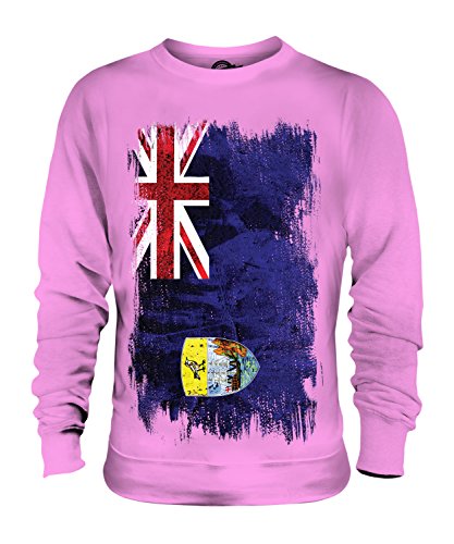 Sweat-shirt Sainte-Hélène drapeau grunge pour homme et femme par Candymix