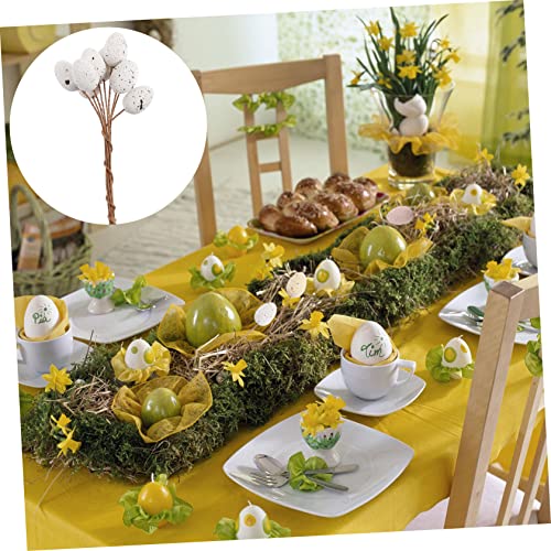27 piezas de ramas decorativas para Pascua con huevos moteados miniatura 3