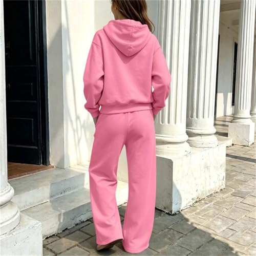 YMADREIG Girls Sweatsuit 2 Piece Sets Hoodies & Sweatpants Casual Tracksuit | 5-14 Years, Fleece Lined Jogger Set, Long Sleeve Pullover Hoodies, Elastic Waist Wide Leg Sweatpants, Daily School Wear - image 3