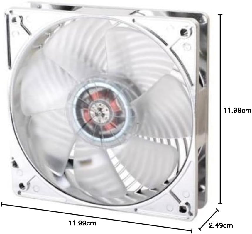 Silverstone Air Penetrator Air Channeling Case Fan with Red LED Light 120 * 120 * 25mm/1500rpm AP121-RL (Silver)