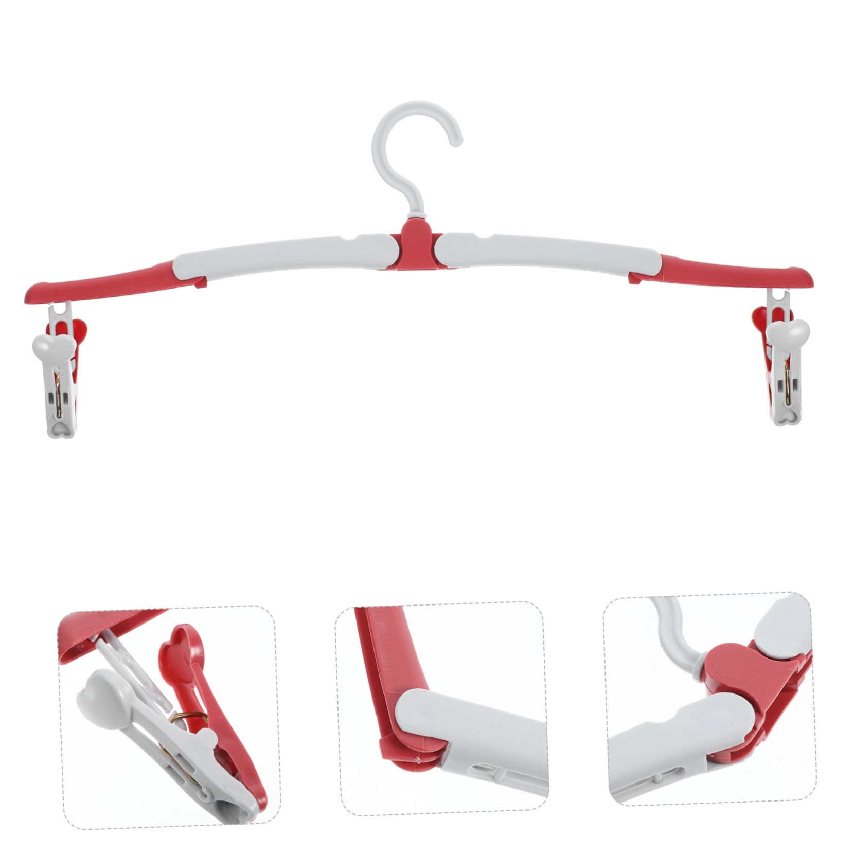 PRETYZOOM 5Pcs Portable Travel Clothes Hangers Collapsible Space Saving Hangers with Clips for Easy Drying Lightweight Material for Jeans and Outdoor Use