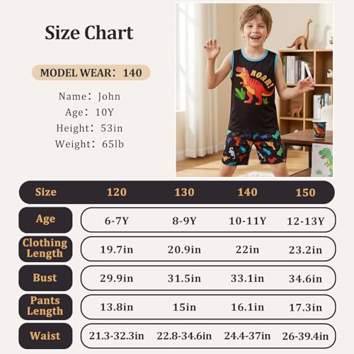 Boys Sleeveless Pajamas Set 2-Piece - image 7