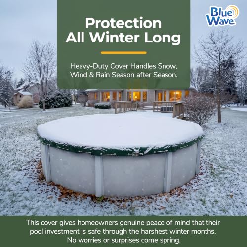 Image of Blue Wave Arctic Armor 24-ft Round Above Ground Pool Winter Cover, Green