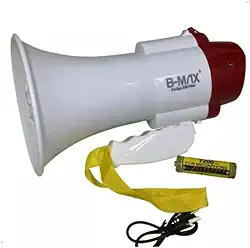 Megafone Profissional Portátil Recarregável - Amplificador de Voz de Alta Potência, Função Sirene, Gravação de Áudio e Bateria de Lítio de Longa Duração