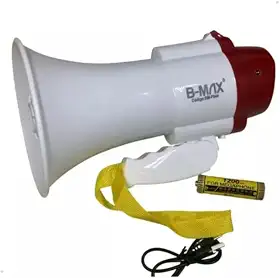Megafone Profissional Portátil Recarregável - Amplificador de Voz de Alta Potência, Função Sirene, Gravação de Áudio e Bateria de Lítio de Longa Duração