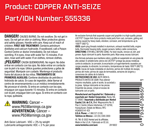 Image of Loctite 38650 Copper Anti-Seize Lubricant Brush Top - 8 oz.