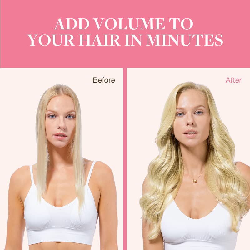 Image of GOO GOO Clip in Hair Extensions Real Human Hair, Remy Human Hair Extensions Clip ins for Women, Natural Human Hair, 16inch 150g 9Pcs, 16 /22 Light Blonde Highlighted Golden Blonde
