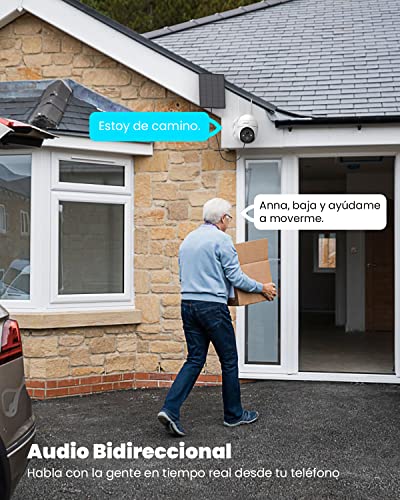 ieGeek 2K 5200mAH Batería Camara Vigilancia WiFi Exterior, Camara de Seguridad Exterior Puede Girar 360 ​​°/ Inclinarse,Detección de Movimiento PIR, Visión Nocturna a Color, Alarma de Luz y Sonido