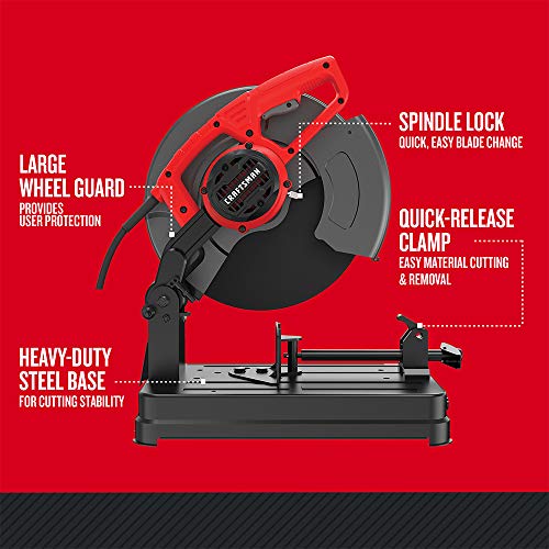 CRAFTSMAN Chop Saw, 15-Amp, 14-Inch (CMEM2500)
