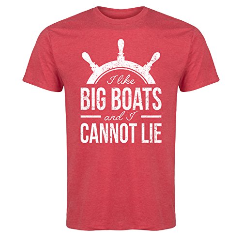 Instant Message I Like Big Boats Cannot Lie, White - Men's Short Sleeve Graphic T-Shirt - Size 2 X-Large #TOP13