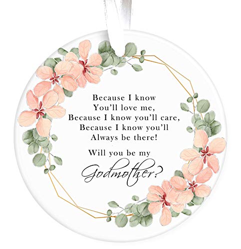 Godmother Proposal Gift Idea Will You Be My Godmother Ornament, God Mom Proposal Fairy Godmother Ornament, Ask Godmother Gift from Godchild Goddaughter Godson Keepsake Gift