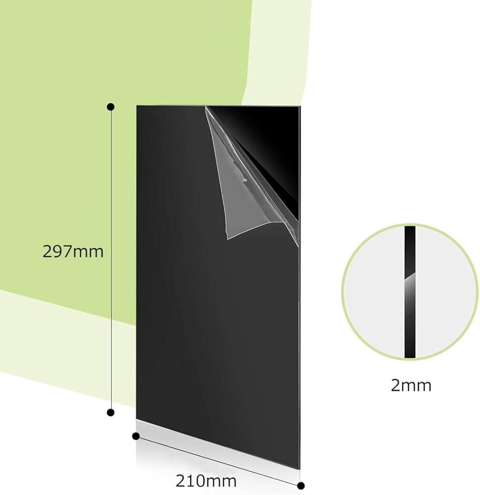 Amazon | jwyndsq(おと) 黒い アクリル板 4枚セット A4サイズ