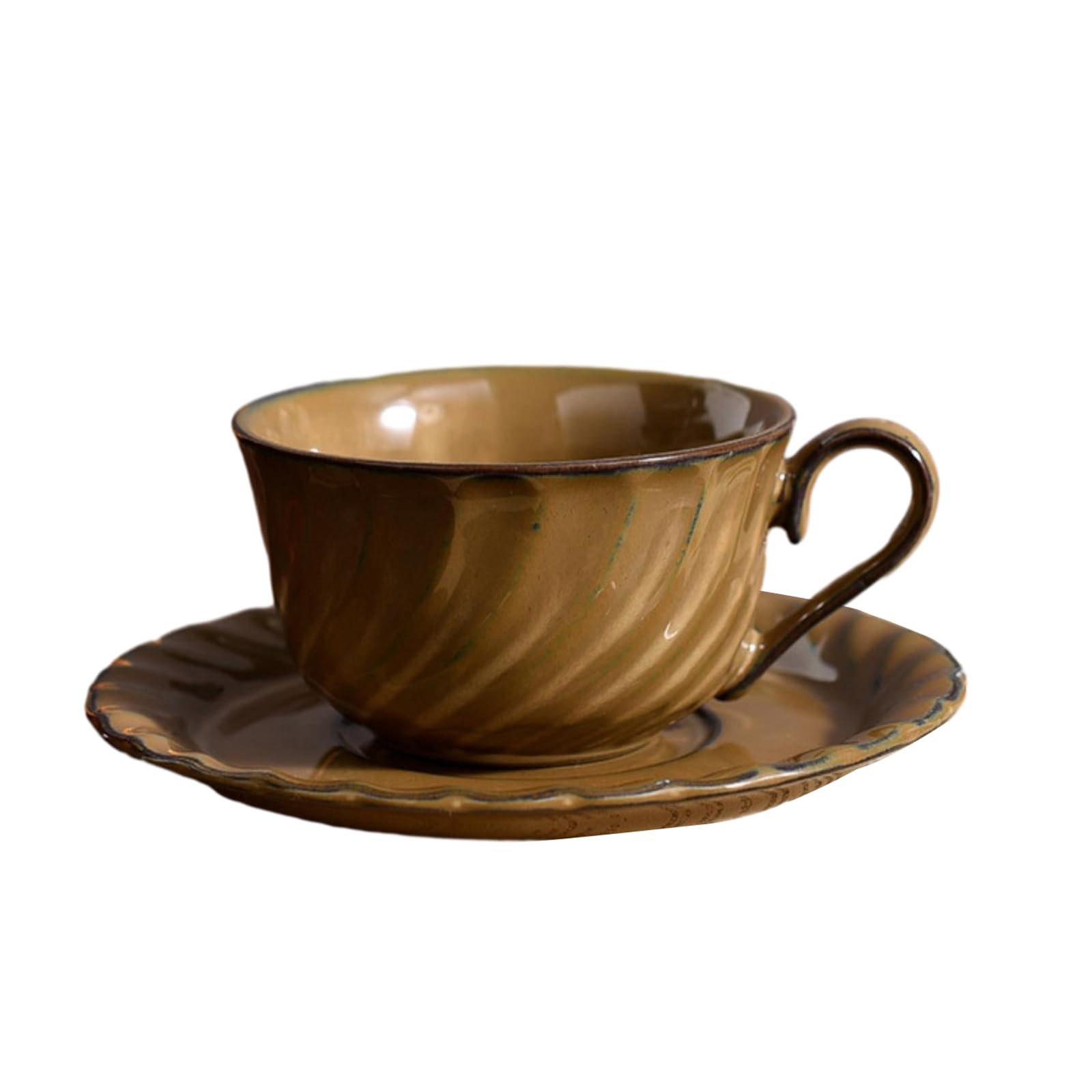 Zestaw filiżanek i spodków do herbaty, europejski zestaw filiżanek do kawy, filiżanka i spodek z cienkiej porcelany kostnej, 150 ml/141.7 g zestaw filiżanek do kawy i naczyń w stylu vintage