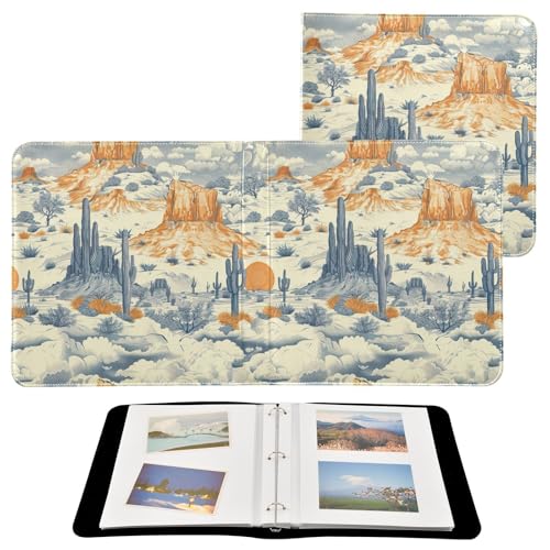 Álbum de fotos adhesivo DIY Scrapbook FLildon cubierta de cuero PU 3 anillos 40 páginas 8x10 pulgadas miniatura 2