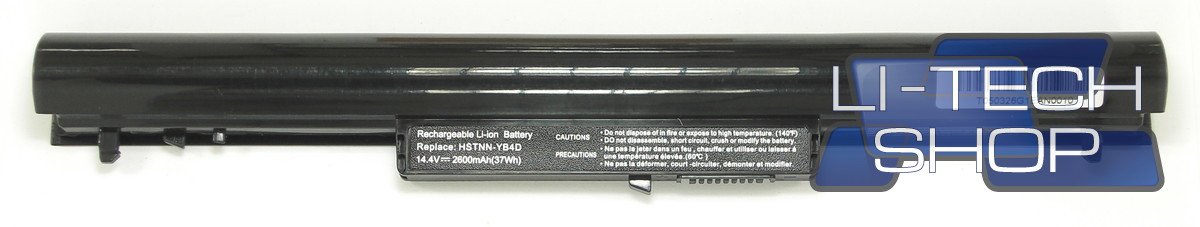 LI-TECH Kompatybilny akumulator 2600mAh do HP Pavillion ULTRABOOK 15-B108TX 2.6Ah Notebook