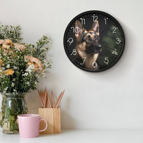 Horloge murale berger allemand moderne pour décorer le salon et la chambre